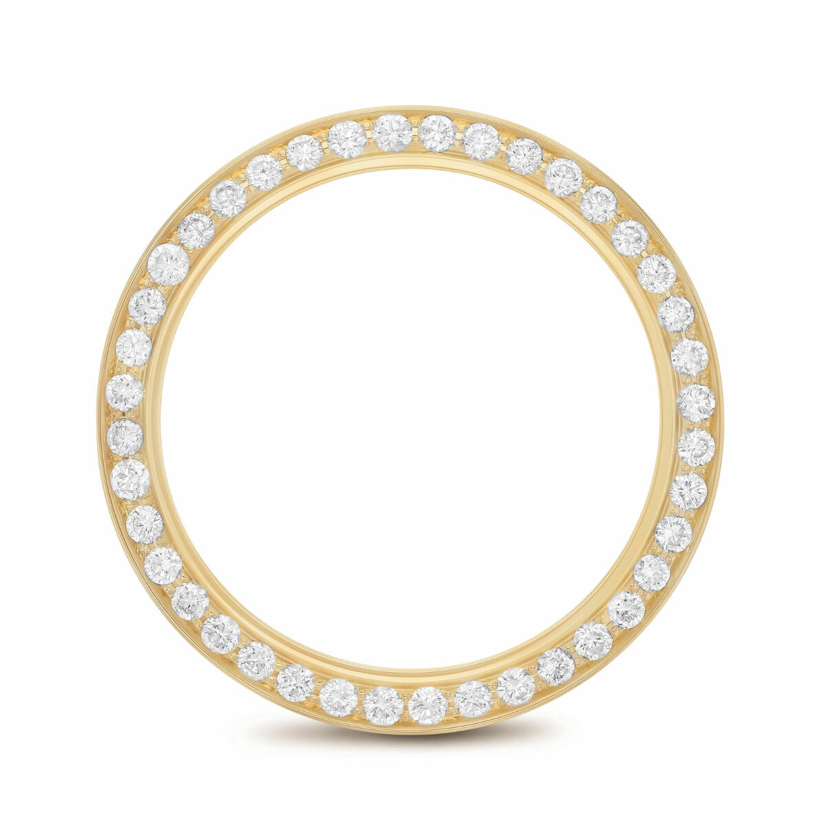 1CT BEAD SET NATURAL DIAMOND BEZEL 18KY FOR ROLEX NO DATE 67243 76163 76183