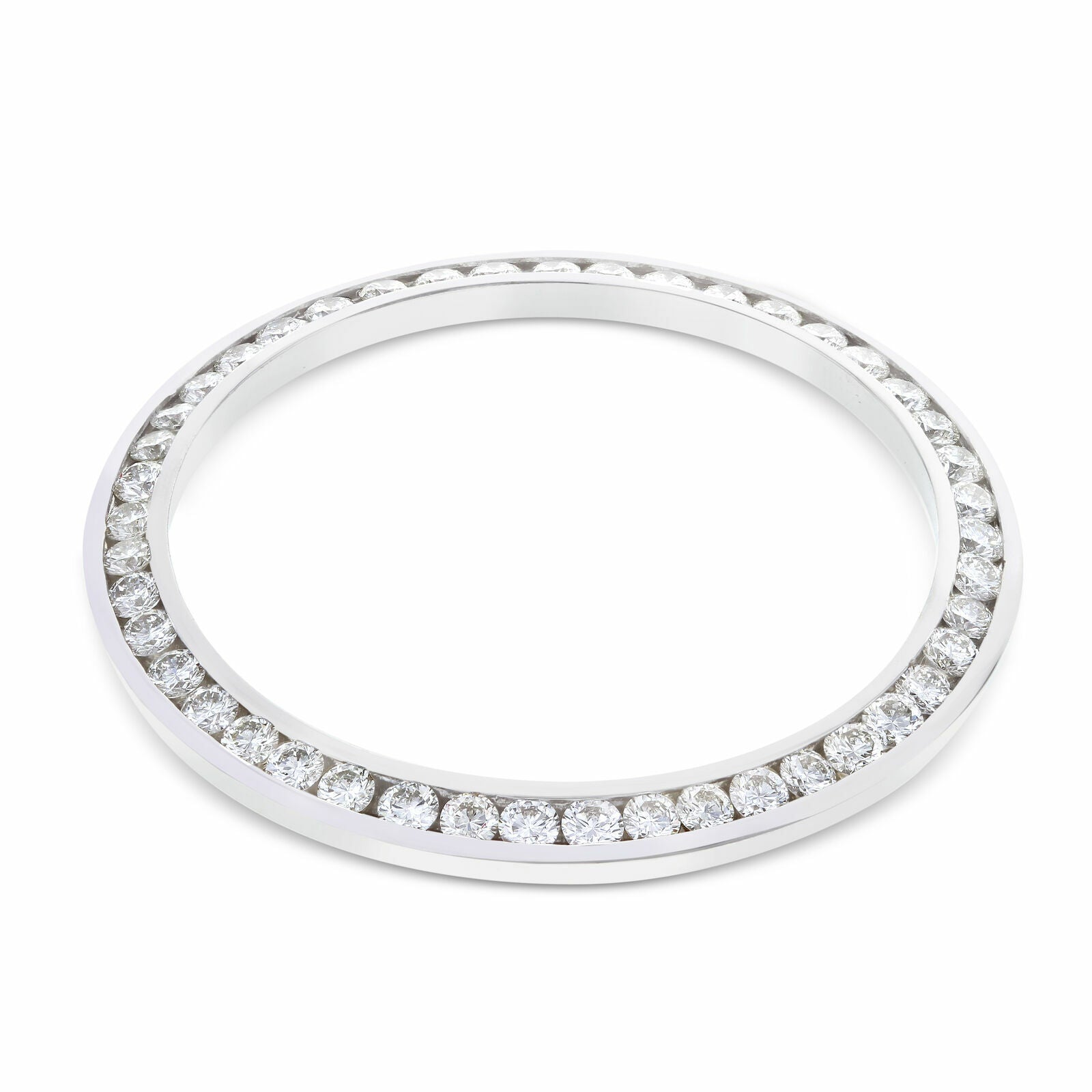 MENS 2.30CT CHANNEL SET NATURAL DIAMOND BEZEL 18KW FOR ROLEX 18029, 18039, 18049