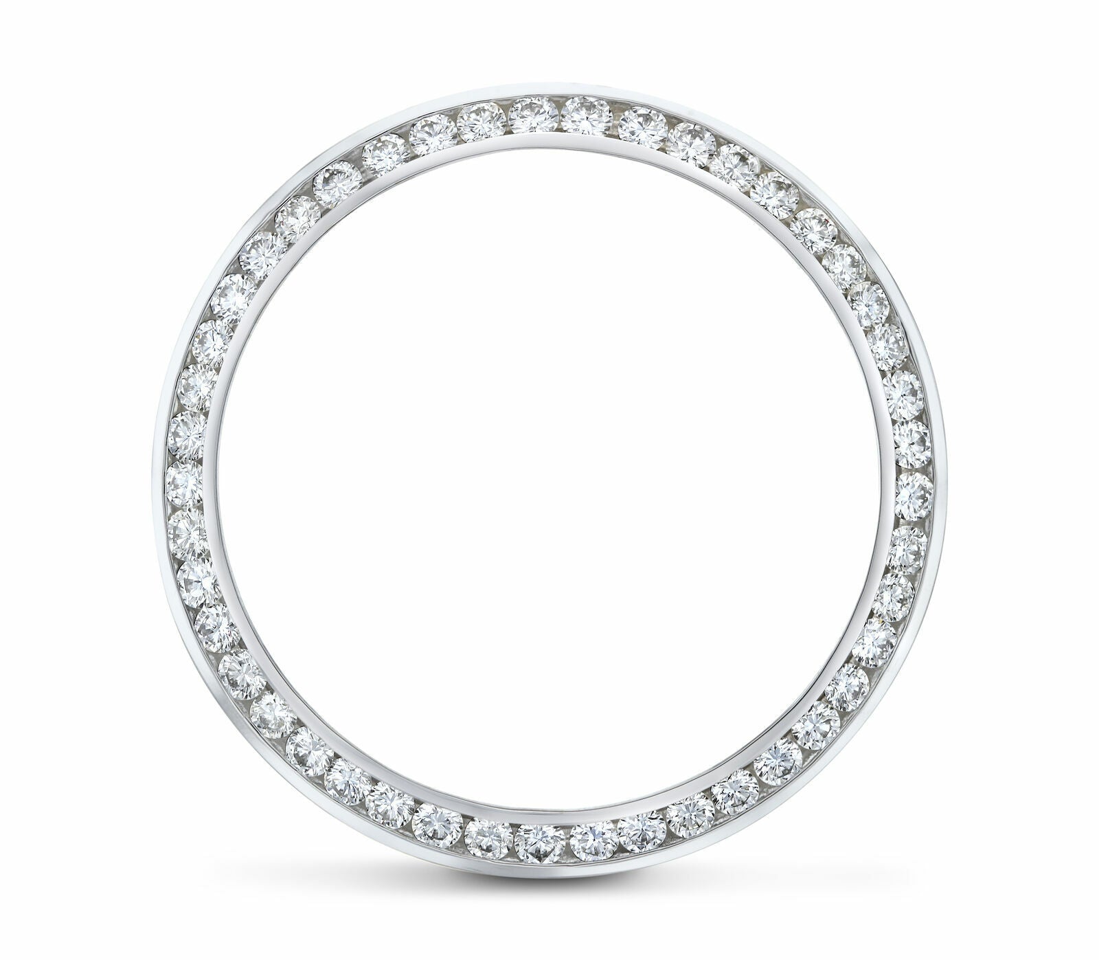 MENS 2.30CT CHANNEL SET NATURAL DIAMOND BEZEL 18KW FOR ROLEX 16250, 16264, 11626
