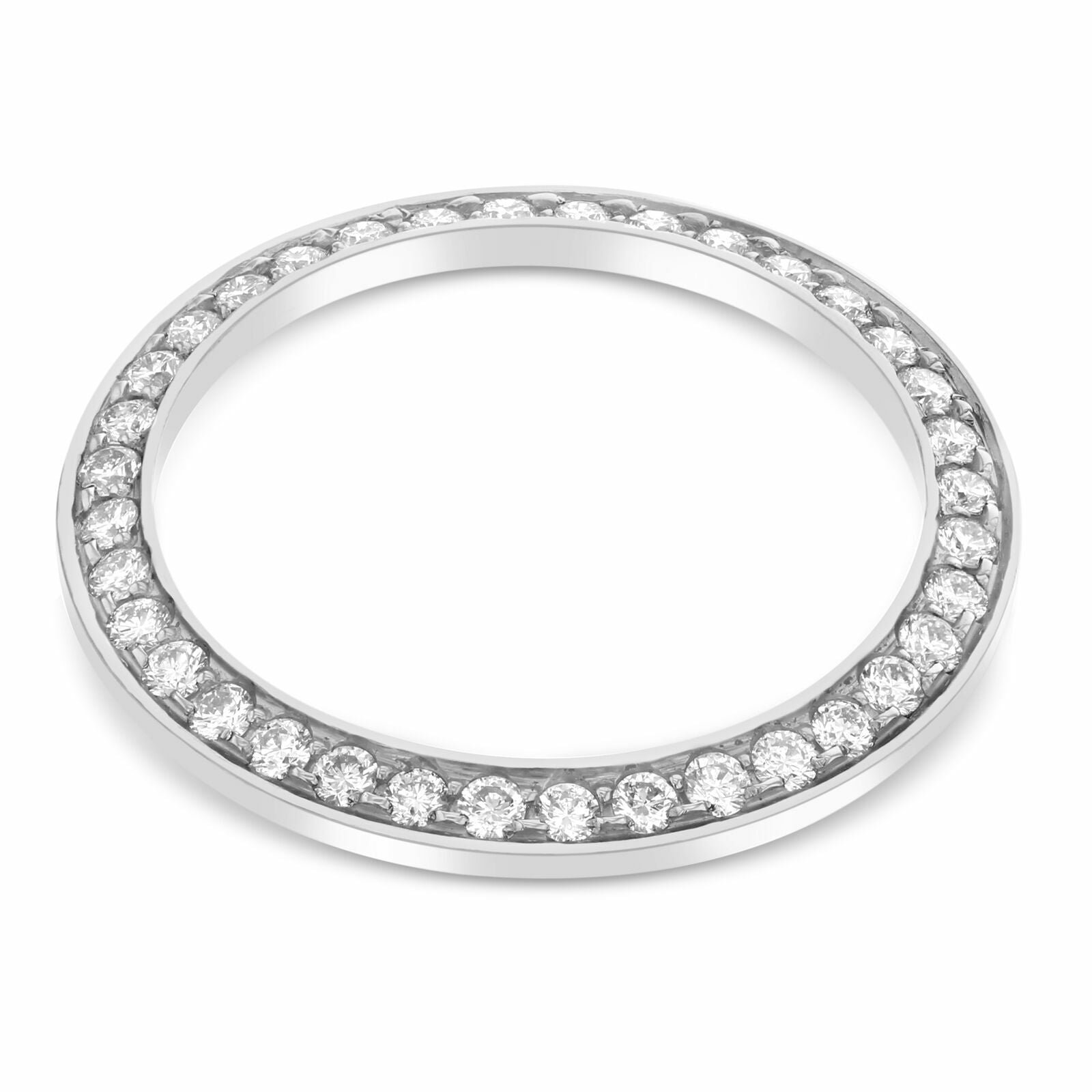 MIDSIZE 1.50CT BEAD SET PAVE SET DIAMOND BEZEL 14KW FOR ROLEX 31MM DATEJUST