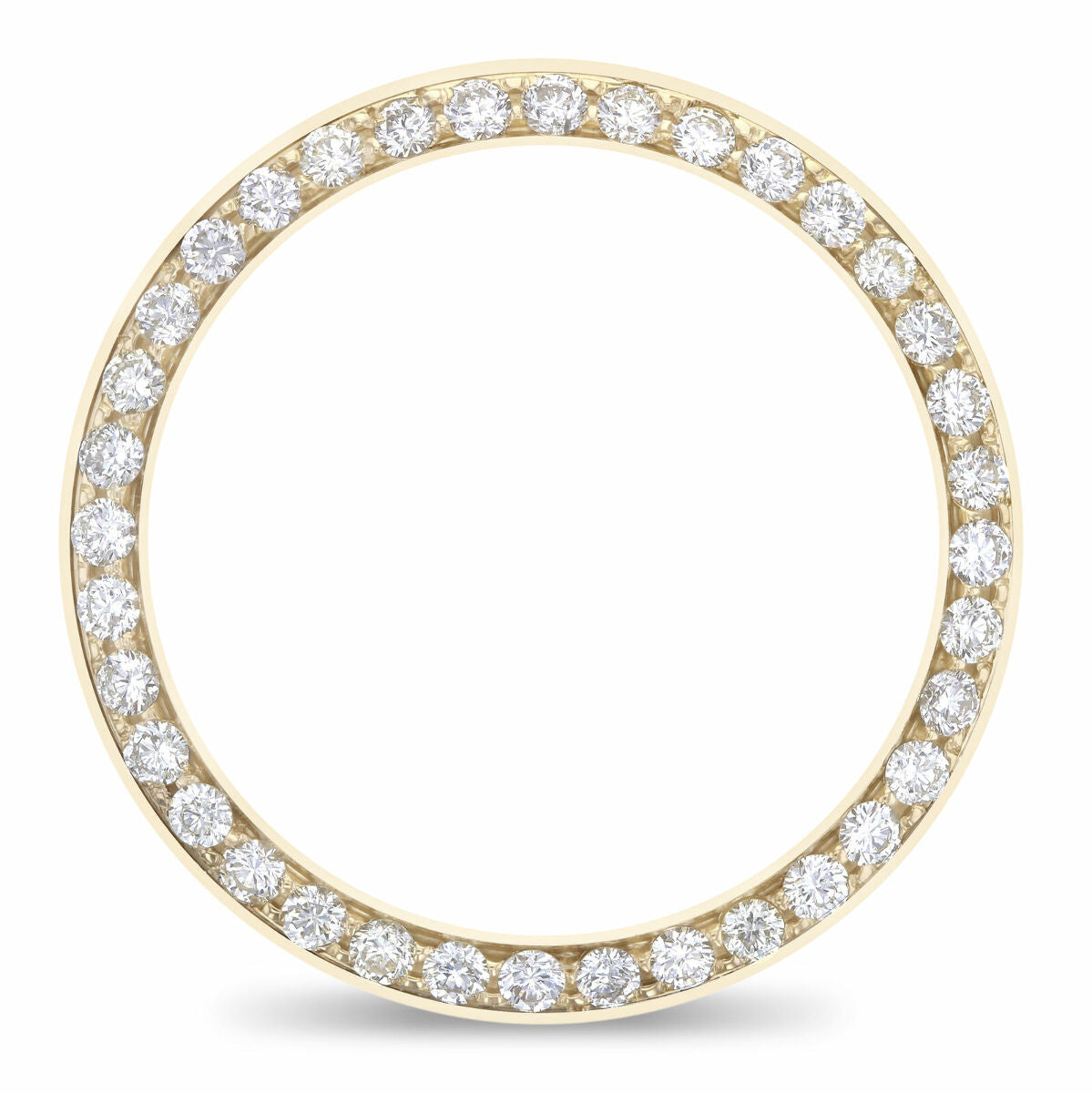 MIDSIZE GOLD 1.50CT BEAD NATURAL DIAMOND BEZEL 14K FOR ROLEX 78273 68158 68248