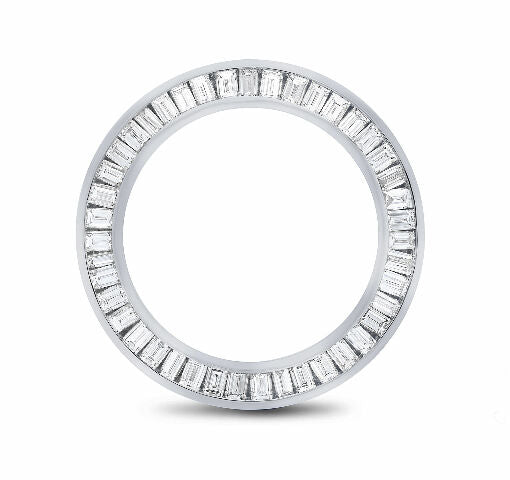 LADIES 1.75CT BAGUETTE DIAMOND BEZEL 14KW FOR ROLEX 26MM DATEJUST, PRESIDENT