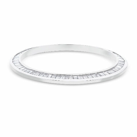 2.75CT BAGUETTE DIAMOND BEZEL 14KW FOR ROLEX 36MM DATEJUST, PRESIDENT WATCH