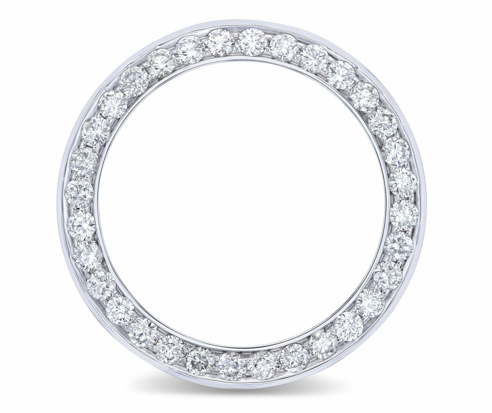 4CT BEAD SET DIAMOND BEZEL 14KW FOR ROLEX DATEJUST, PRESIDENT, SUBMARINER WATCH