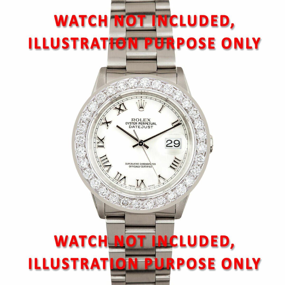 4.75CT BEAD SET DIAMOND BEZEL PART 14KW FOR ROLEX 40MM SUBMARINER, GMT MASTER 2