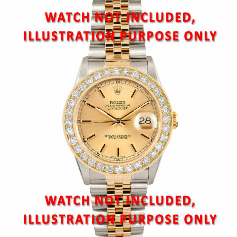 4CT BEAD SET DIAMOND BEZEL 14KY FOR ROLEX 40MM SUBMARINER, GMT MASTER 2 WATCH