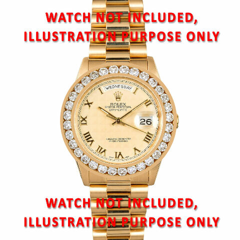 5CT CHANNEL DIAMOND BEZEL 14KY FOR 40MM ROLEX SUBMARINER, GMT MASTER 2, DAYTONA