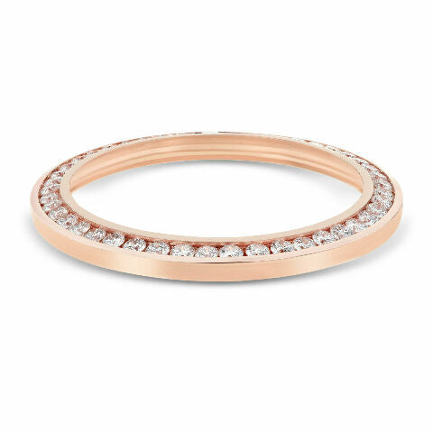 3.15CT CHANNEL DIAMOND BEZEL FOR ROLEX DATEJUST 2 41MM ROSE GOLD 116301, 116331
