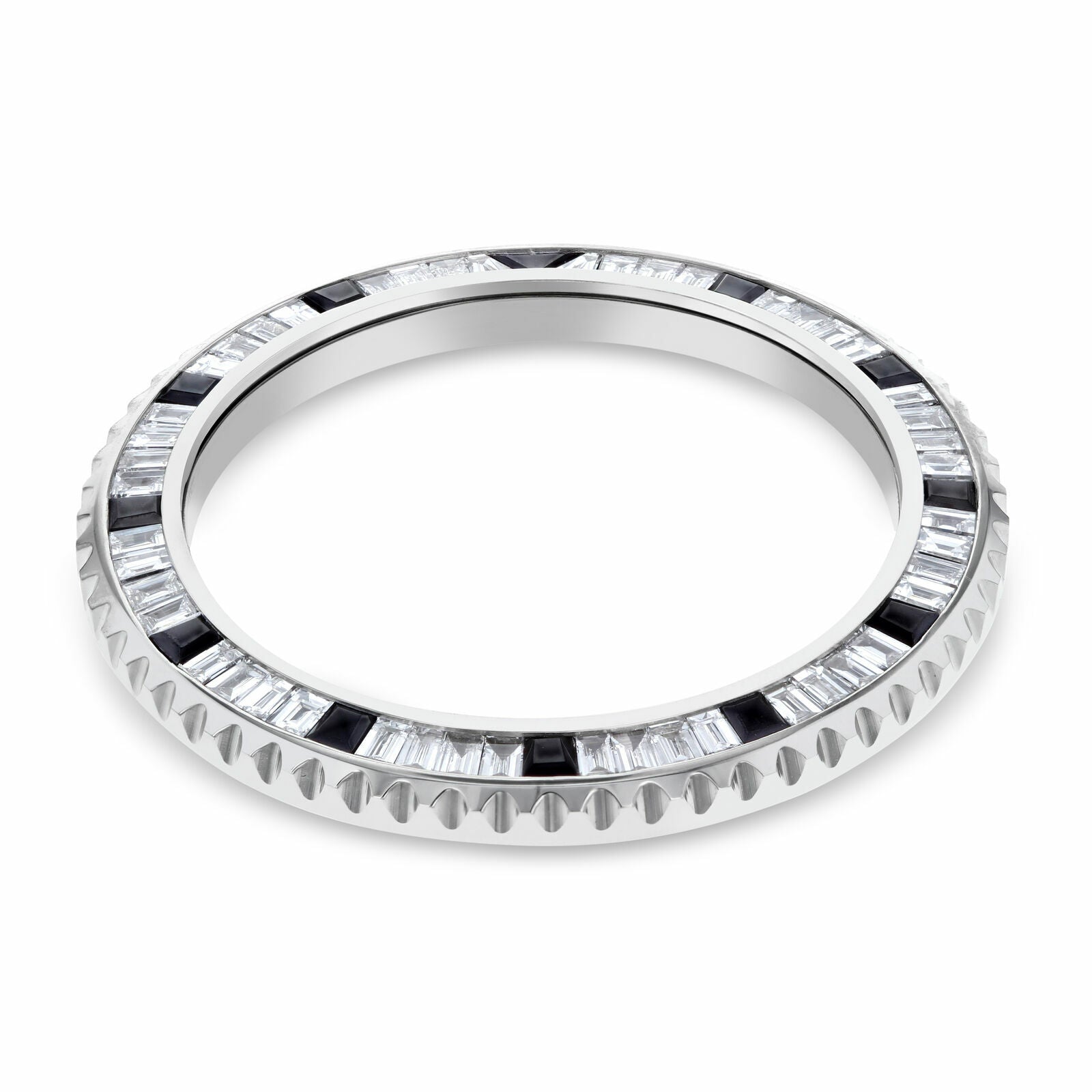 MENS 5.50CT BLACK ONYX AND DIAMOND BEZEL FOR ROLEX SUBMARINER, GMT MASTER 2