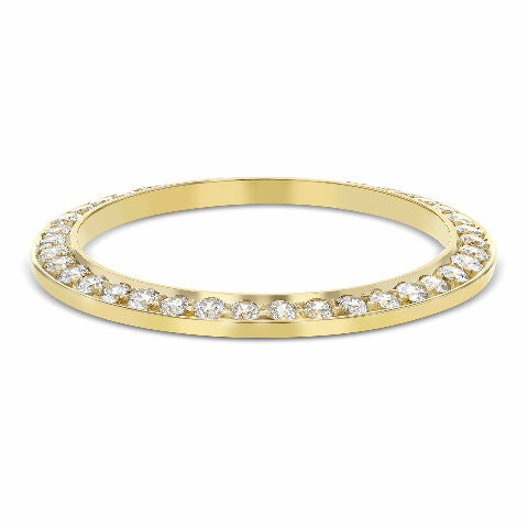 3CT BEAD SET DIAMOND BEZEL 14KY FOR ROLEX 40MM SUBMARINER, GMT MASTER 2, DAYTONA