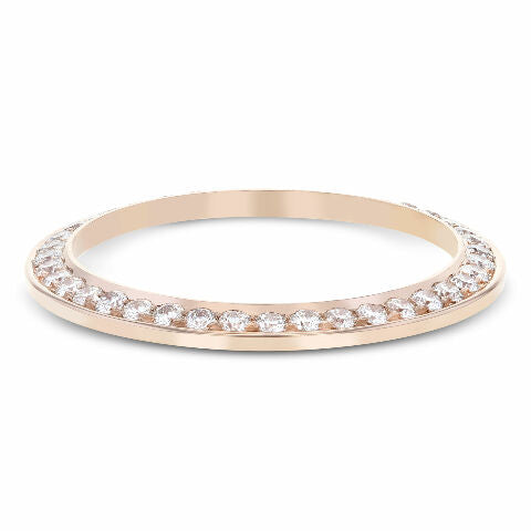 BEAD SET DIAMOND BEZEL 14K ROSE GOLD FOR ROLEX 36MM DATEJUST, PRESIDENT DAY DATE