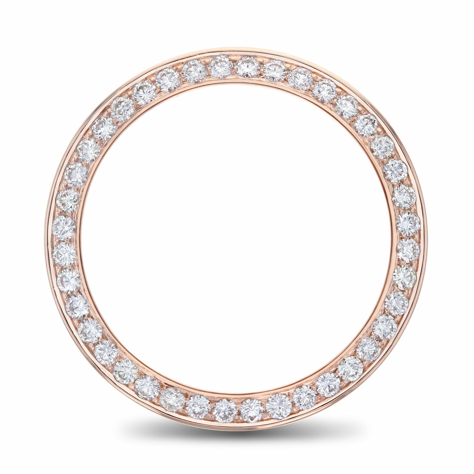 BEAD SET DIAMOND BEZEL 14K ROSE GOLD FOR ROLEX 36MM DATEJUST, PRESIDENT DAY DATE
