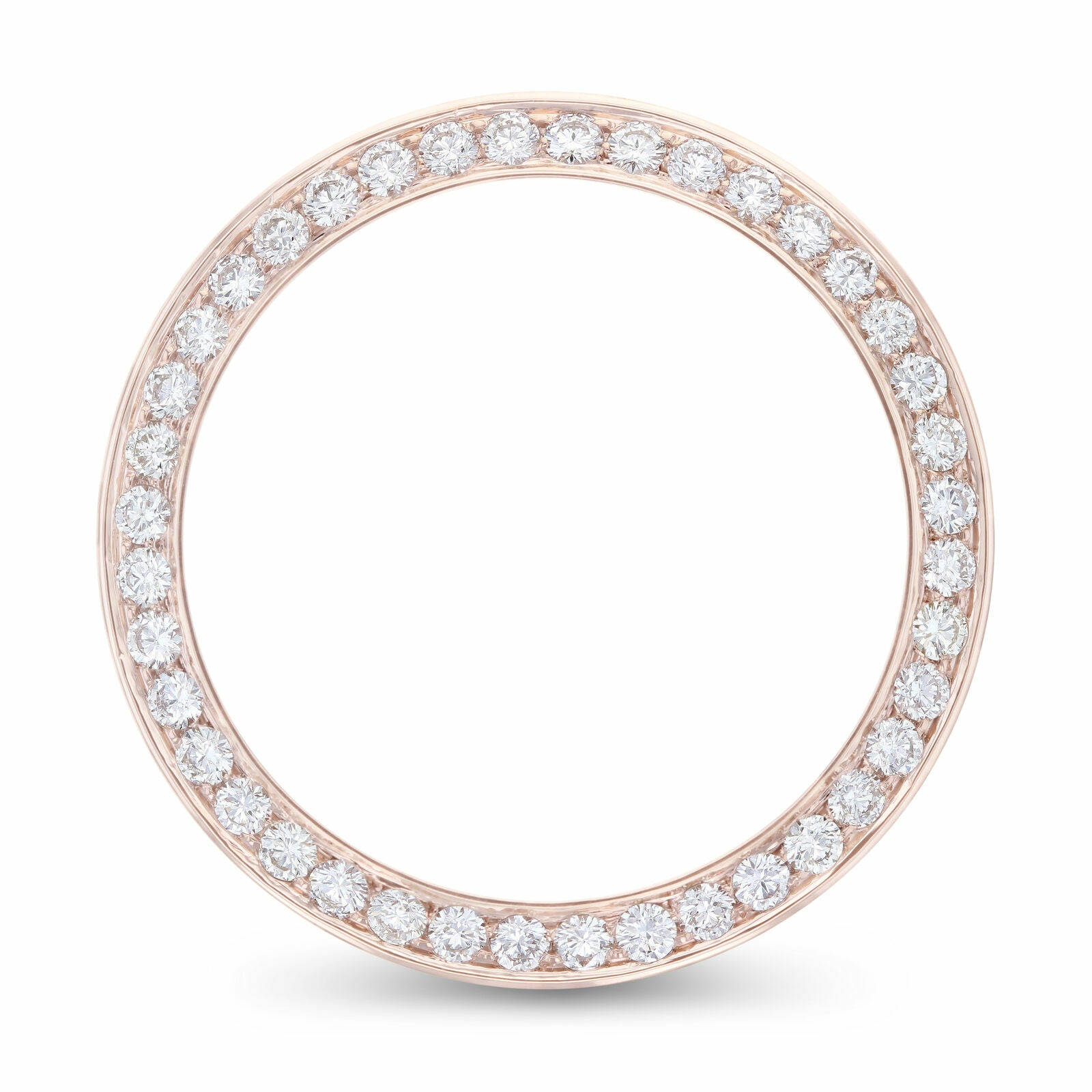 BEAD SET DIAMOND BEZEL 14K ROSE GOLD FOR ROLEX 36MM DATEJUST, PRESIDENT DAY DATE
