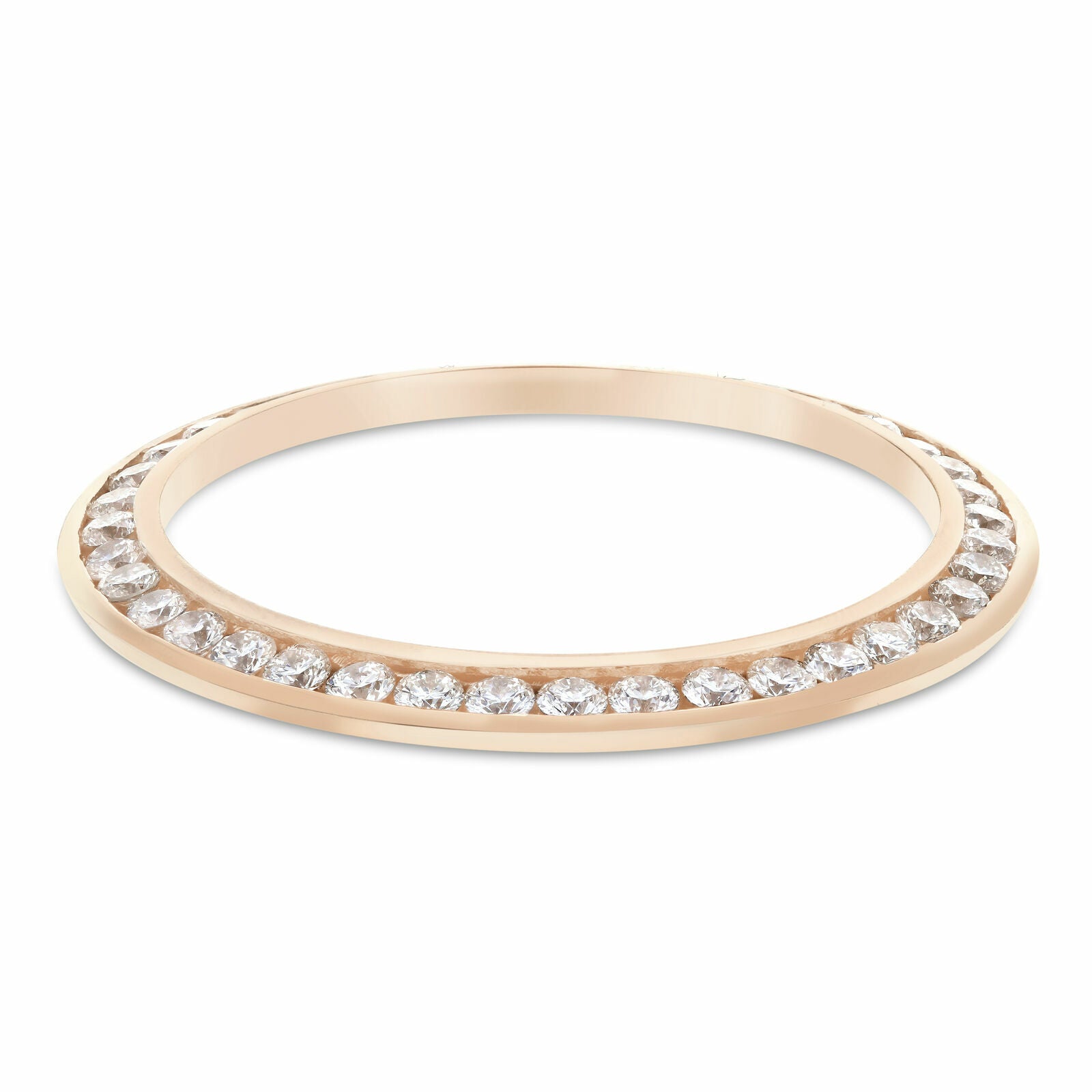 3CT CHANNEL DIAMOND BEZEL FOR ROLEX 36MM DATEJUST, PRESIDENT DAY DATE ROSE GOLD