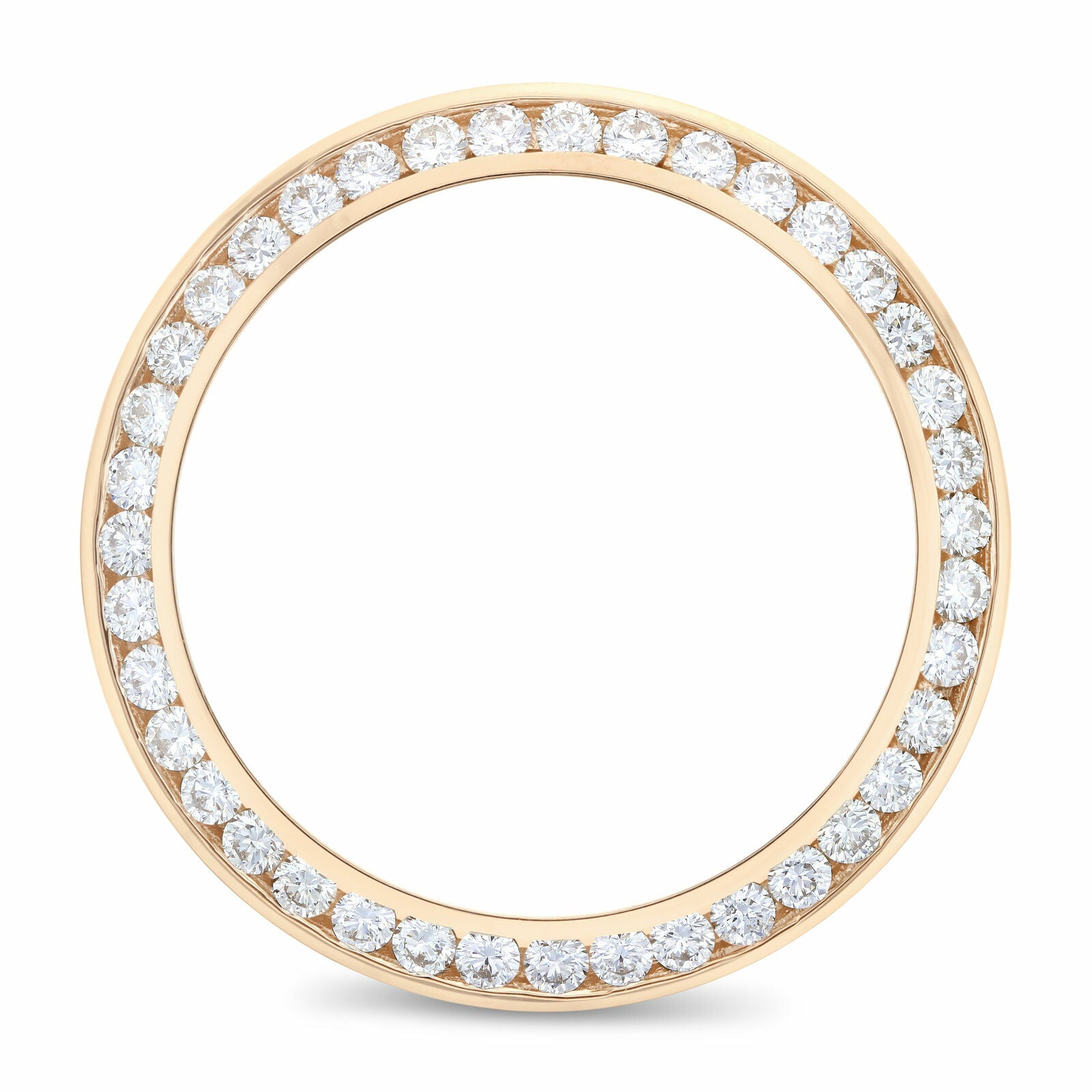 3CT CHANNEL DIAMOND BEZEL FOR ROLEX 36MM DATEJUST, PRESIDENT DAY DATE ROSE GOLD