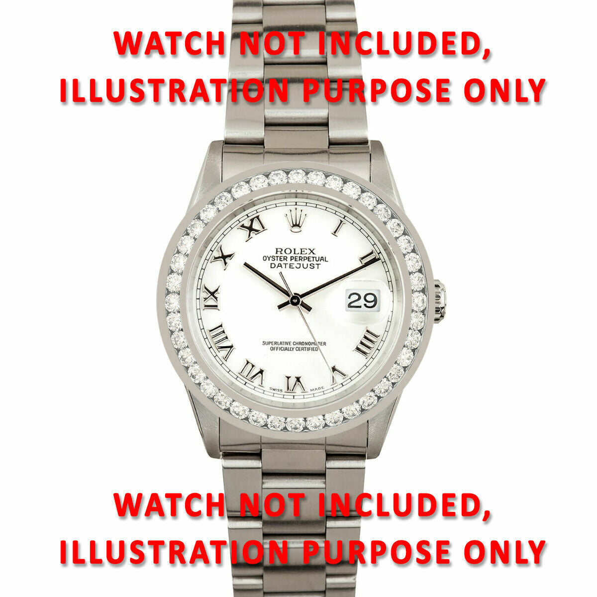 DIAMOND BEZEL FOR ROLEX YACHTMASTER, THUNDERBIRD, TURN O GRAPH 3CT WHITE GOLD