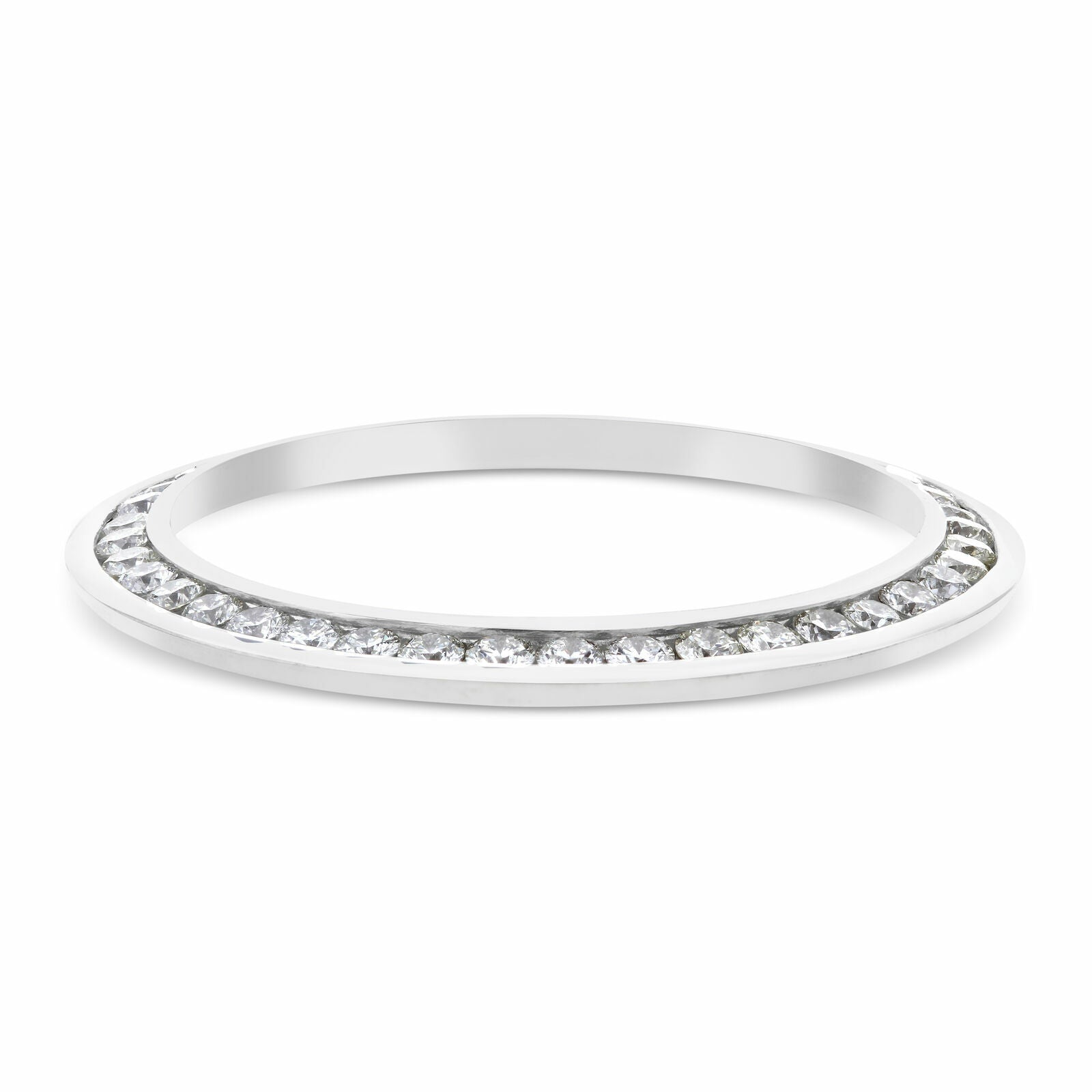 DIAMOND BEZEL FOR ROLEX YACHTMASTER, THUNDERBIRD, TURN O GRAPH 3CT WHITE GOLD
