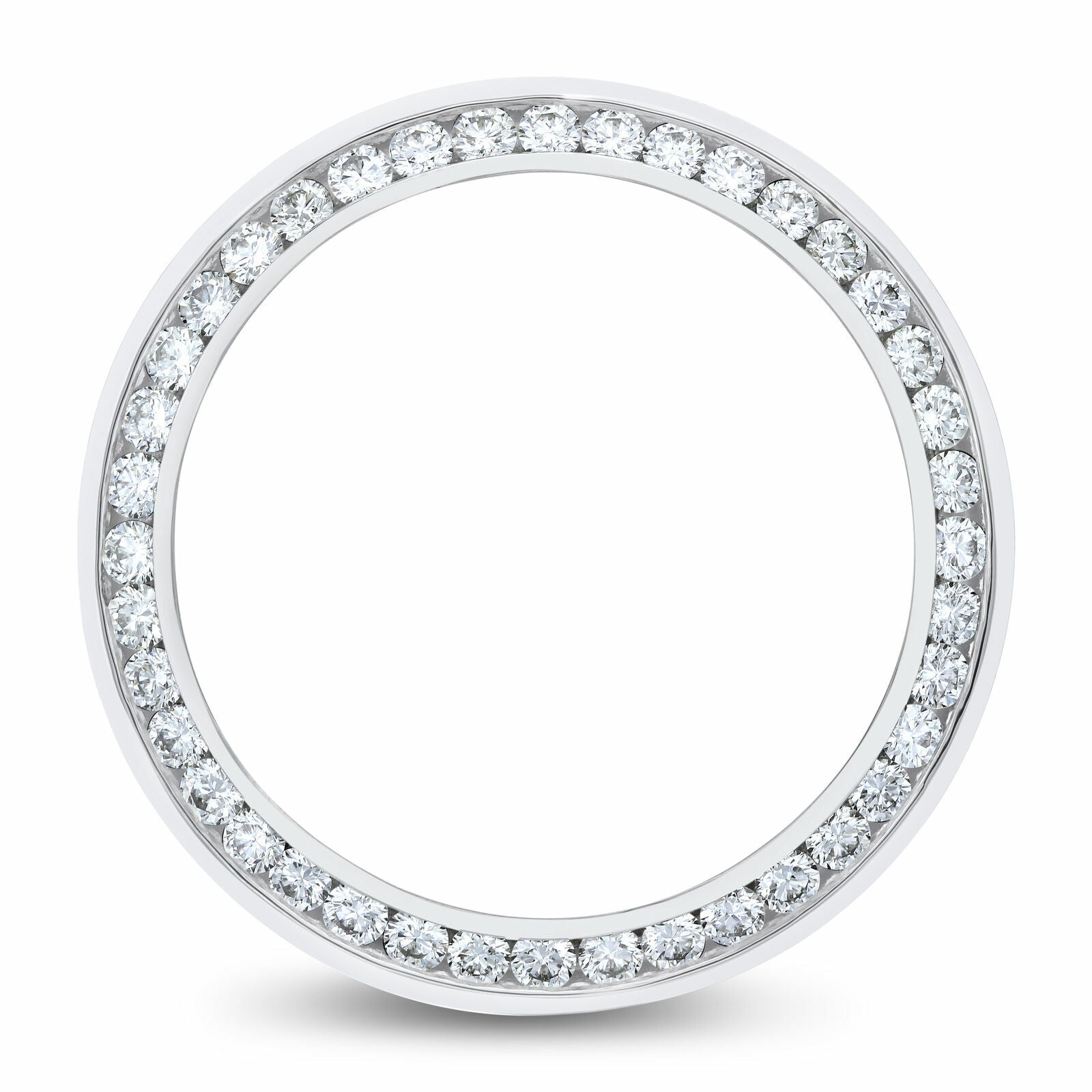 DIAMOND BEZEL FOR ROLEX YACHTMASTER, THUNDERBIRD, TURN O GRAPH 3CT WHITE GOLD