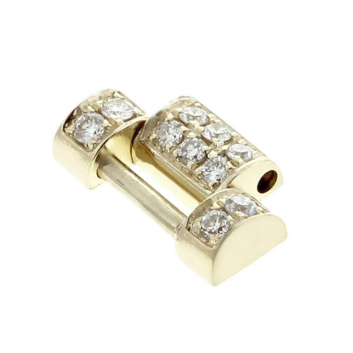 10MM LADIES 18KY PRESIDENT WATCH BAND LINK FOR ROLEX DATEJUST WITH ALL DIAMONDS