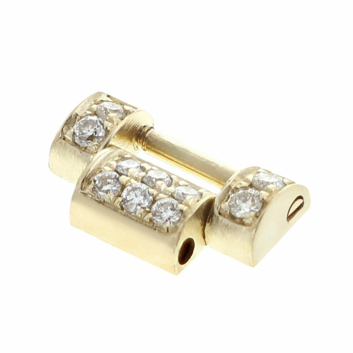 10MM LADIES 18KY PRESIDENT WATCH BAND LINK FOR ROLEX DATEJUST WITH ALL DIAMONDS