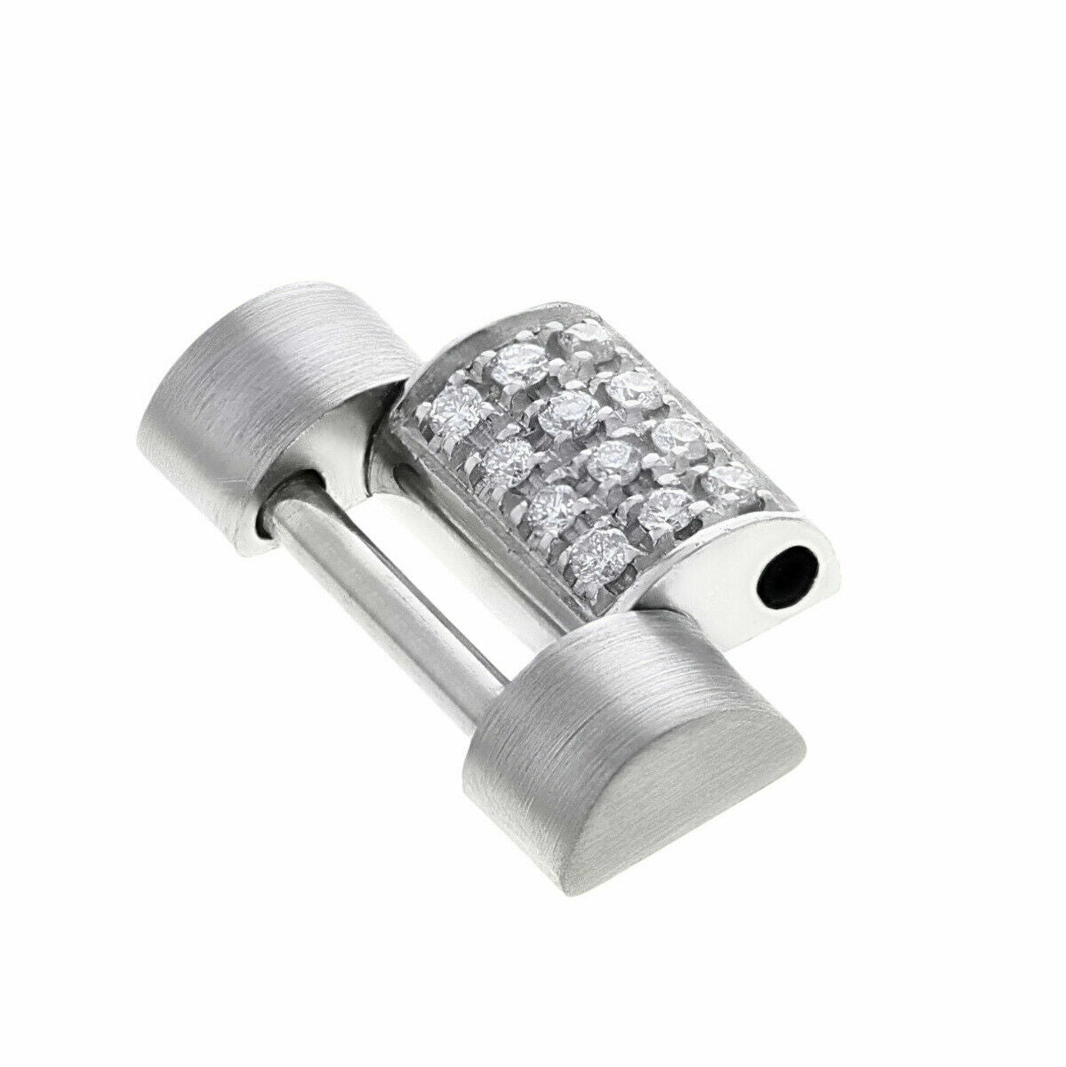 16MM MENS 18KW DAY-DATE PRESIDENT LINK FOR ROLEX WITH 12 DIAMONDS IN CENTER