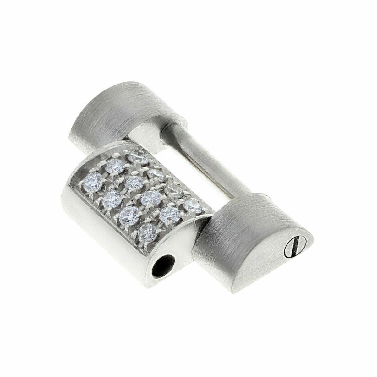 16MM MENS 18KW DAY-DATE PRESIDENT LINK FOR ROLEX WITH 12 DIAMONDS IN CENTER