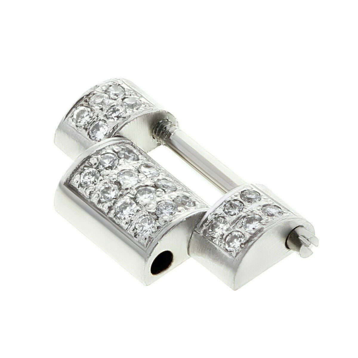 16MM 18KW DAY-DATE PRESIDENT WATCH BAND LINK FOR ROLEX 36MM WITH ALL DIAMONDS