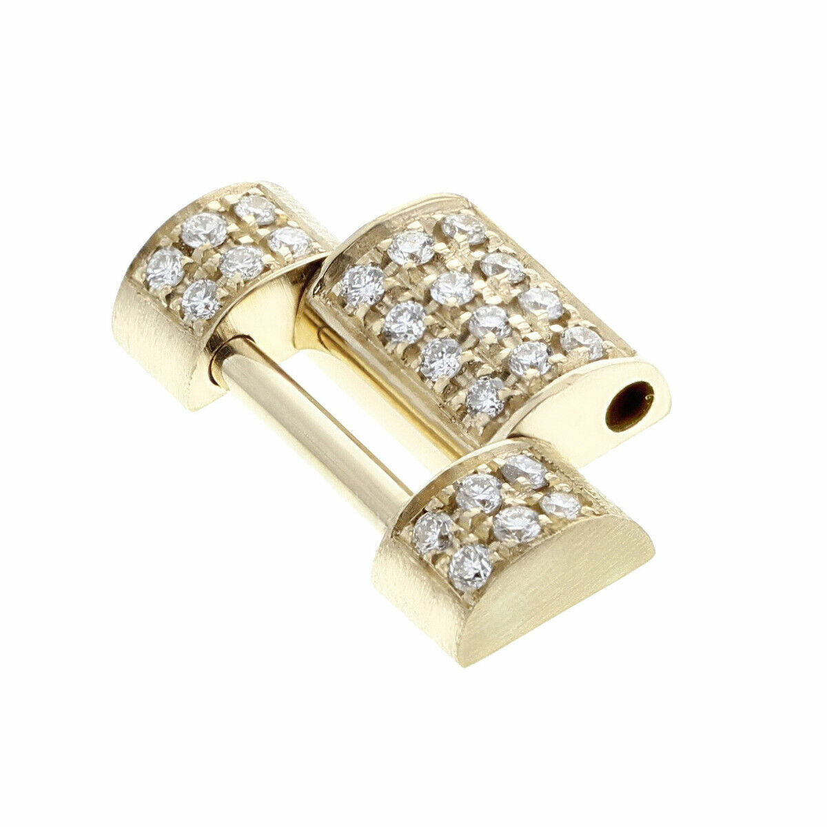 16MM 18KY DAY-DATE PRESIDENT WATCH BAND LINK FOR ROLEX 36MM WITH ALL DIAMONDS