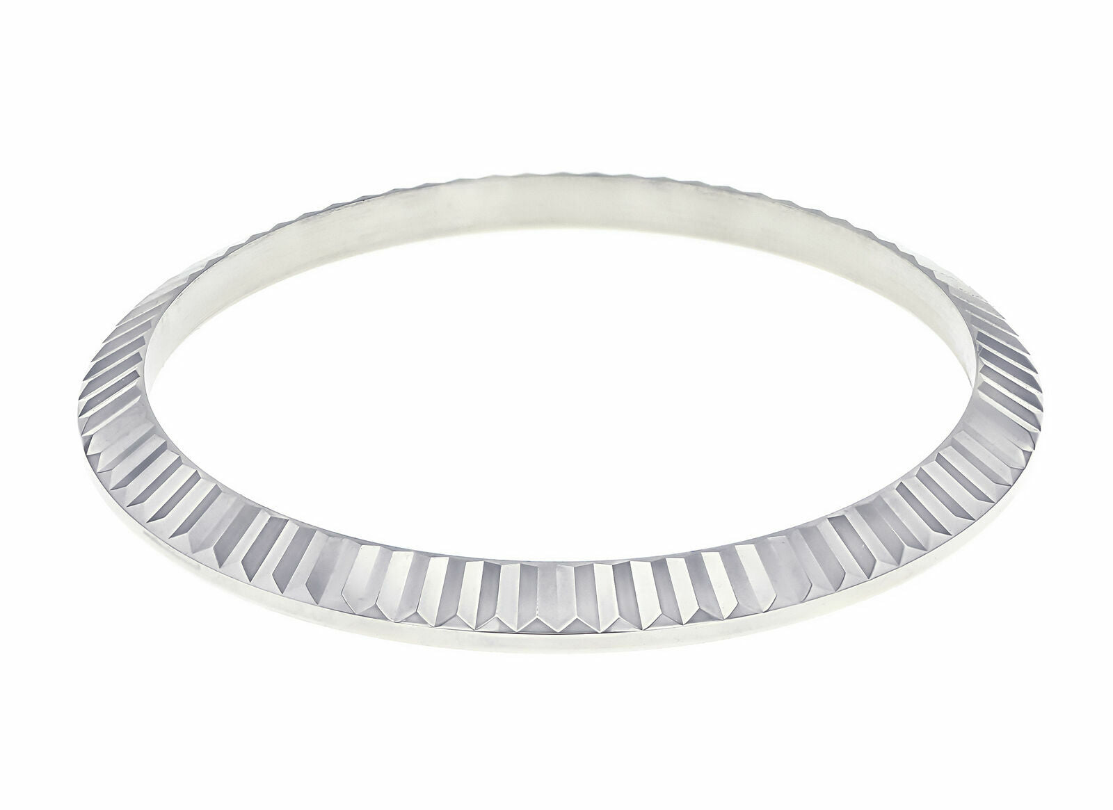 36MM 18KW GOLD FLUTED BEZEL FOR ROLEX 16000, 16014, 16030, 16200, 16220, 16234