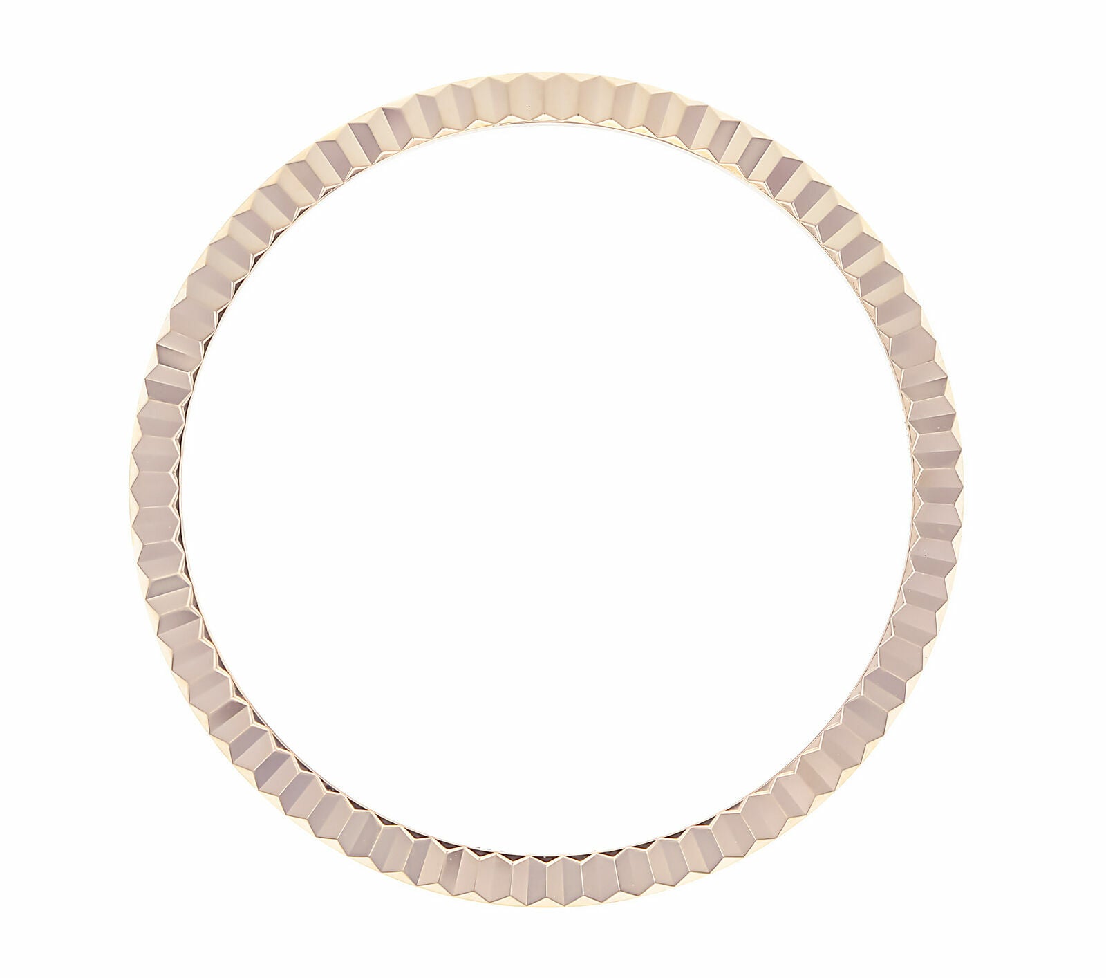18K ROSE GOLD FLUTED BEZEL WATCH PART FOR ROLEX MIDSIZE DATEJUST 31MM