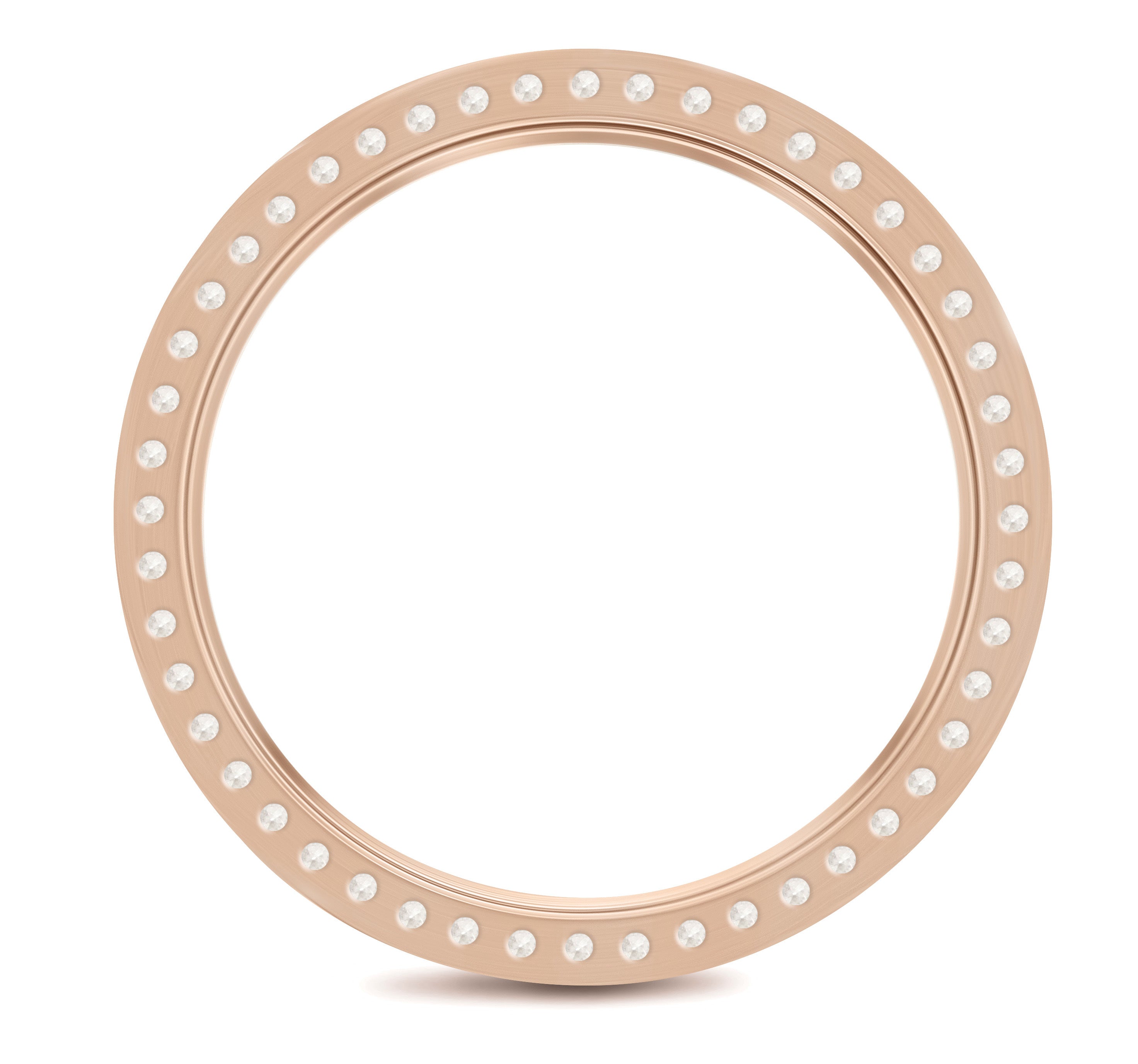 (Z-1524 - RNM)ROSE GOLD 18K MIDSIZE 1CT BEAD SET DIAMOND BEZEL WITH DOUBLE CUT INSIDE FOR ROLEX 31MM