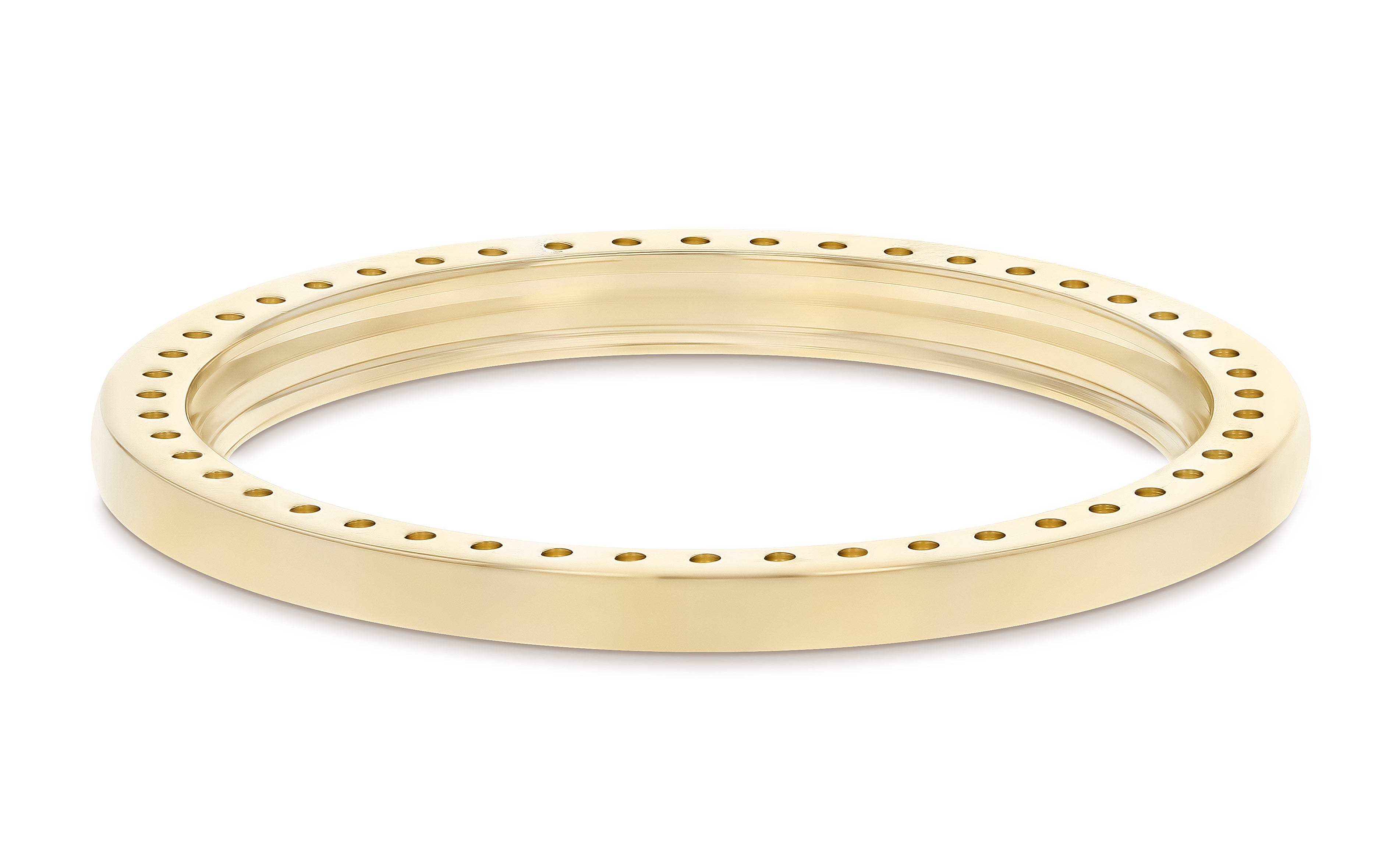 (Z-1524 - YNM)YELLOW GOLD 18K MIDSIZE 1CT BEAD SET DIAMOND BEZEL WITH DOUBLE CUT INSIDE For ROLEX 31MM