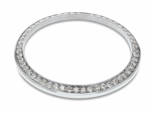 .85CT BEAD SET STEEL DIAMOND BEZEL FOR ROLEX 17824, 68240, 68274, 78240, 78274