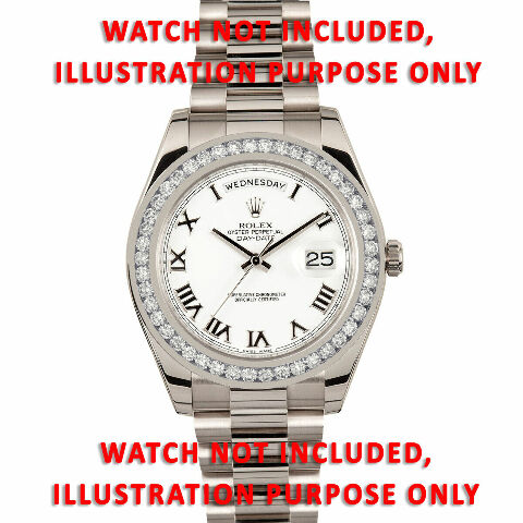 3.15CT CHANNEL DIAMOND BEZEL FOR ROLEX DATEJUST 41MM 126300, 126334 STAINLESS ST