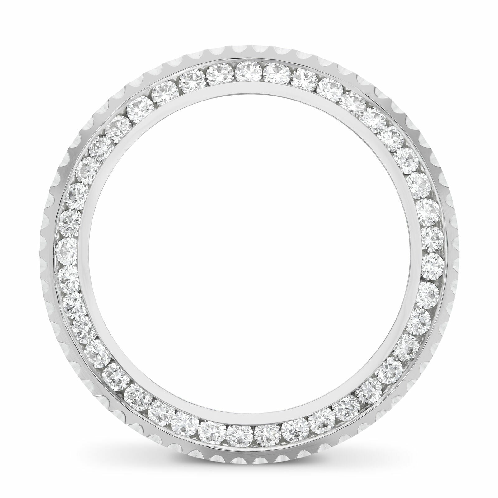 CHANNEL NATURAL DIAMOND BEZEL WITH RIDGES FOR ROLEX SUBMARINER 16610, 16800