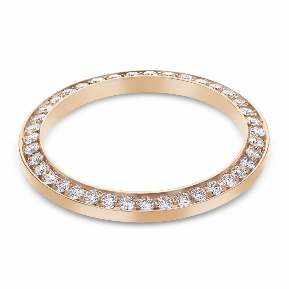 1CT BEAD SET DIAMOND BEZEL FOR ROLEX 28MM 279161, 279171, 279381 ROSE GOLD