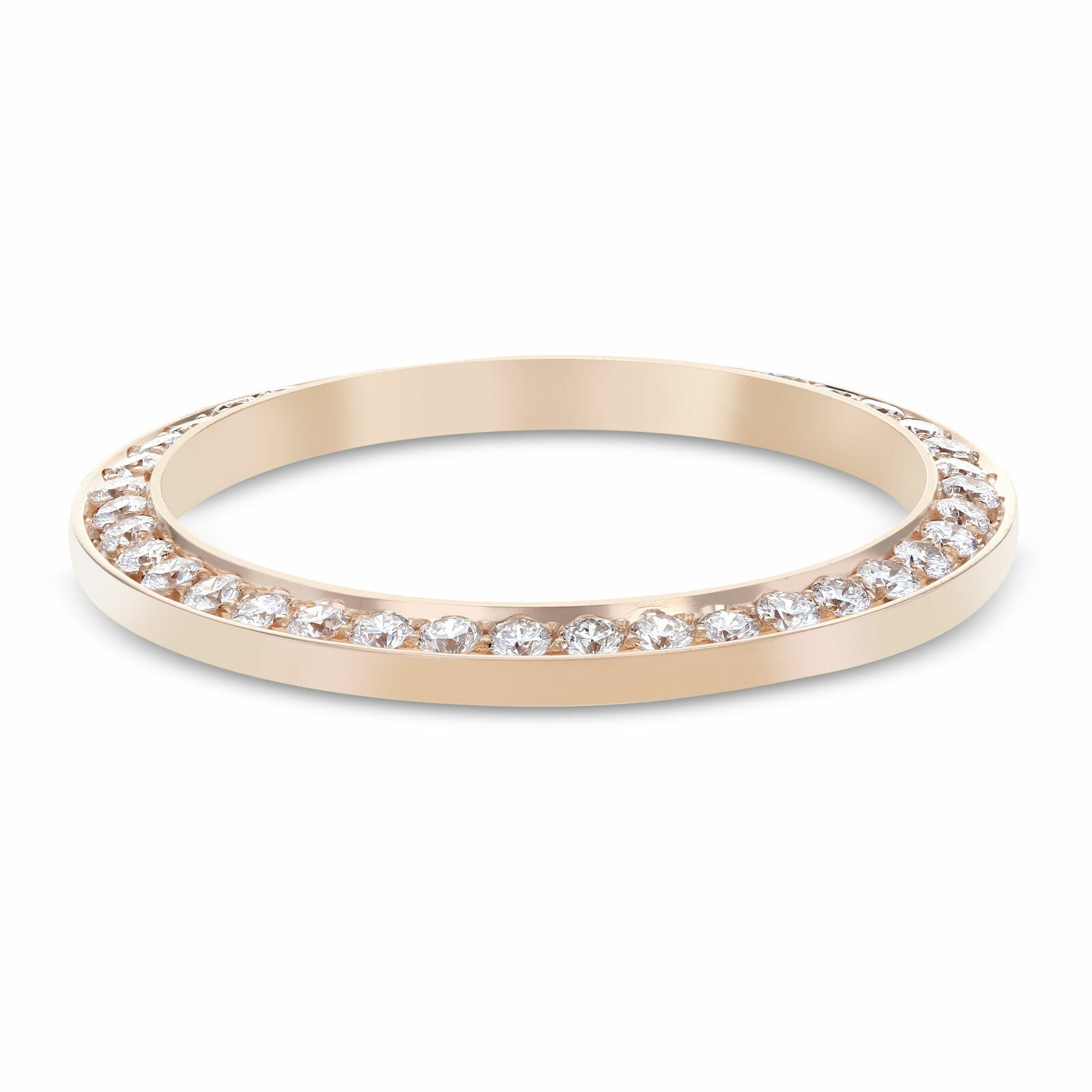 1CT BEAD SET DIAMOND BEZEL FOR ROLEX 28MM 279161, 279171, 279381 ROSE GOLD