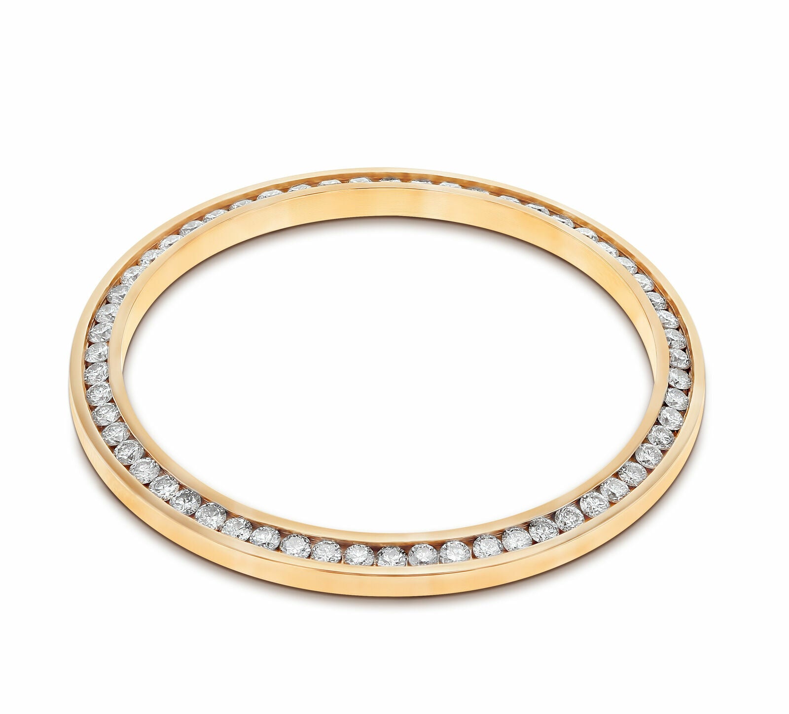 36MM ROSE GOLD 1.30CT CHANNEL DIAMOND BEZEL FOR ROLEX 116185, 116285, 116261