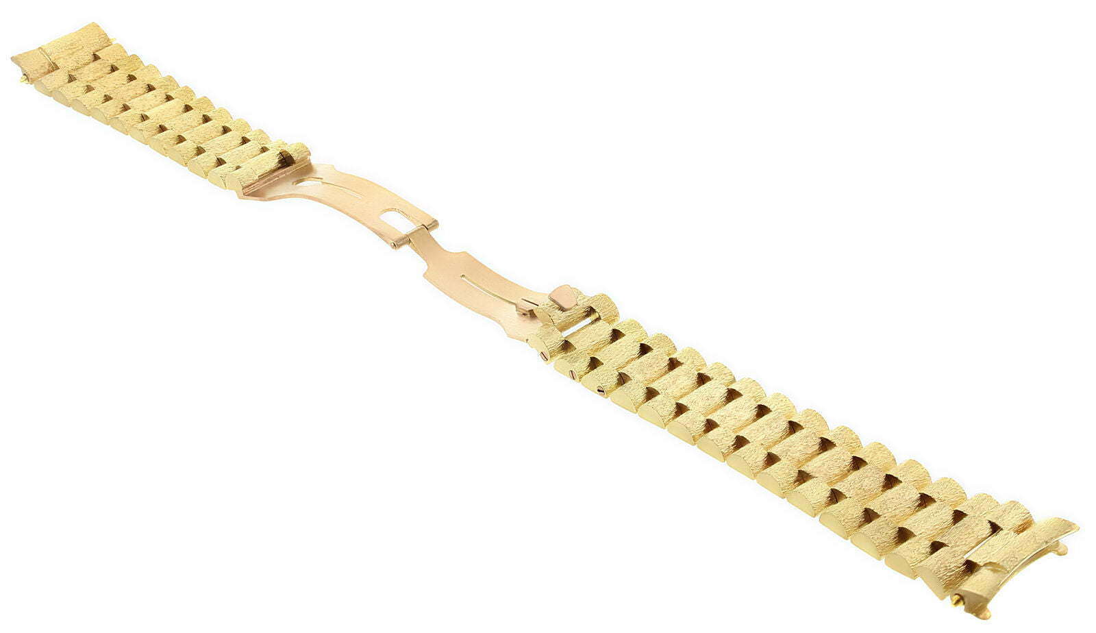 MENS 18K ALL GOLD WATCH BAND FOR ROLEX 36MM DAY -DATE PRESIDENT ALL BARK