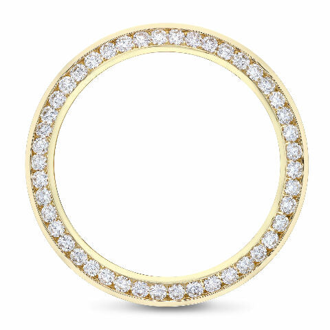 3CT 18K CHANNEL SET 18K YELLOW DIAMOND BEZEL FOR ROLEX DATEJUST 41MM 126303, 126333