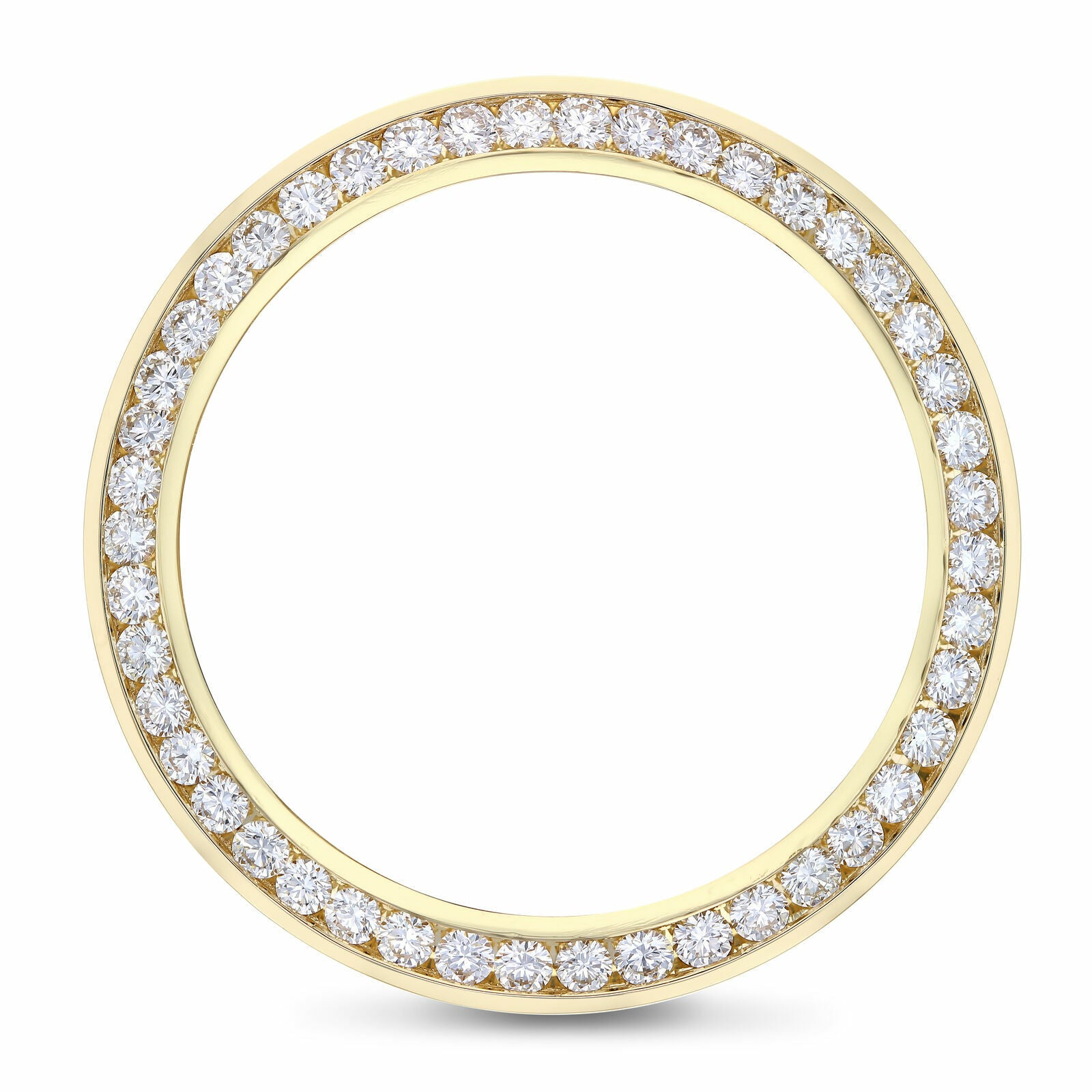3CT CHANNEL SET 18K YELLOW NATURAL DIAMOND BEZEL FOR ROLEX DATEJUST 41MM 126303