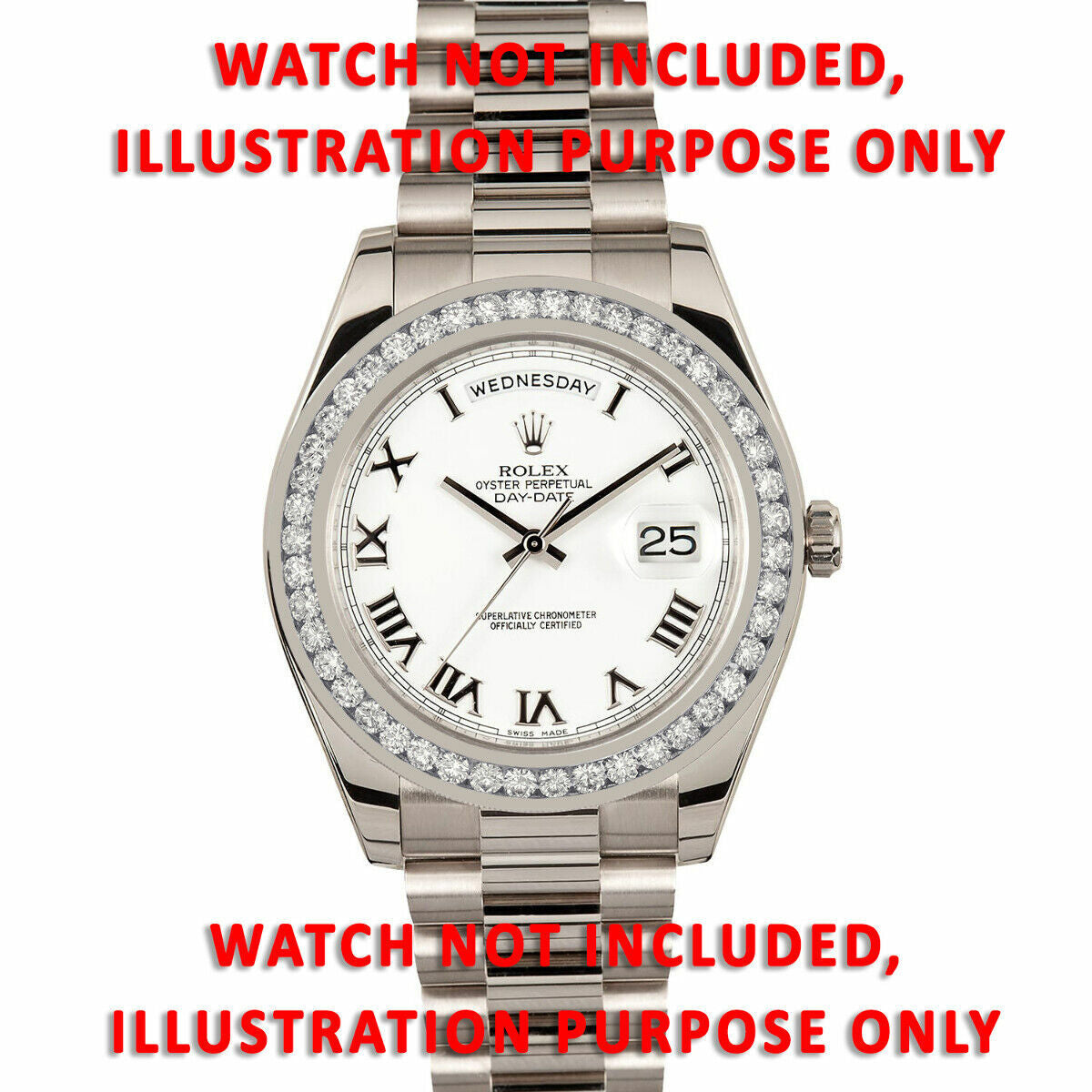 3CT CHANNEL SET DIAMOND BEZEL FOR ROLEX DAY DATE 40MM 228239, 228349, 228206 WG