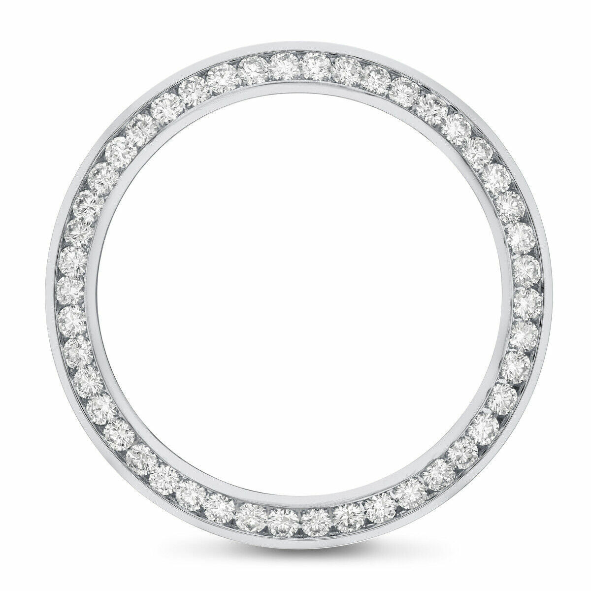 3CT CHANNEL SET 18K WHITE DIAMOND BEZEL FOR ROLEX DATEJUST 41MM 126300, 126334