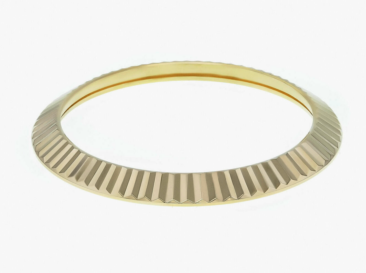 18K Yellow Gold Fluted Bezel for Rolex Datejust 41MM 126303, 126333