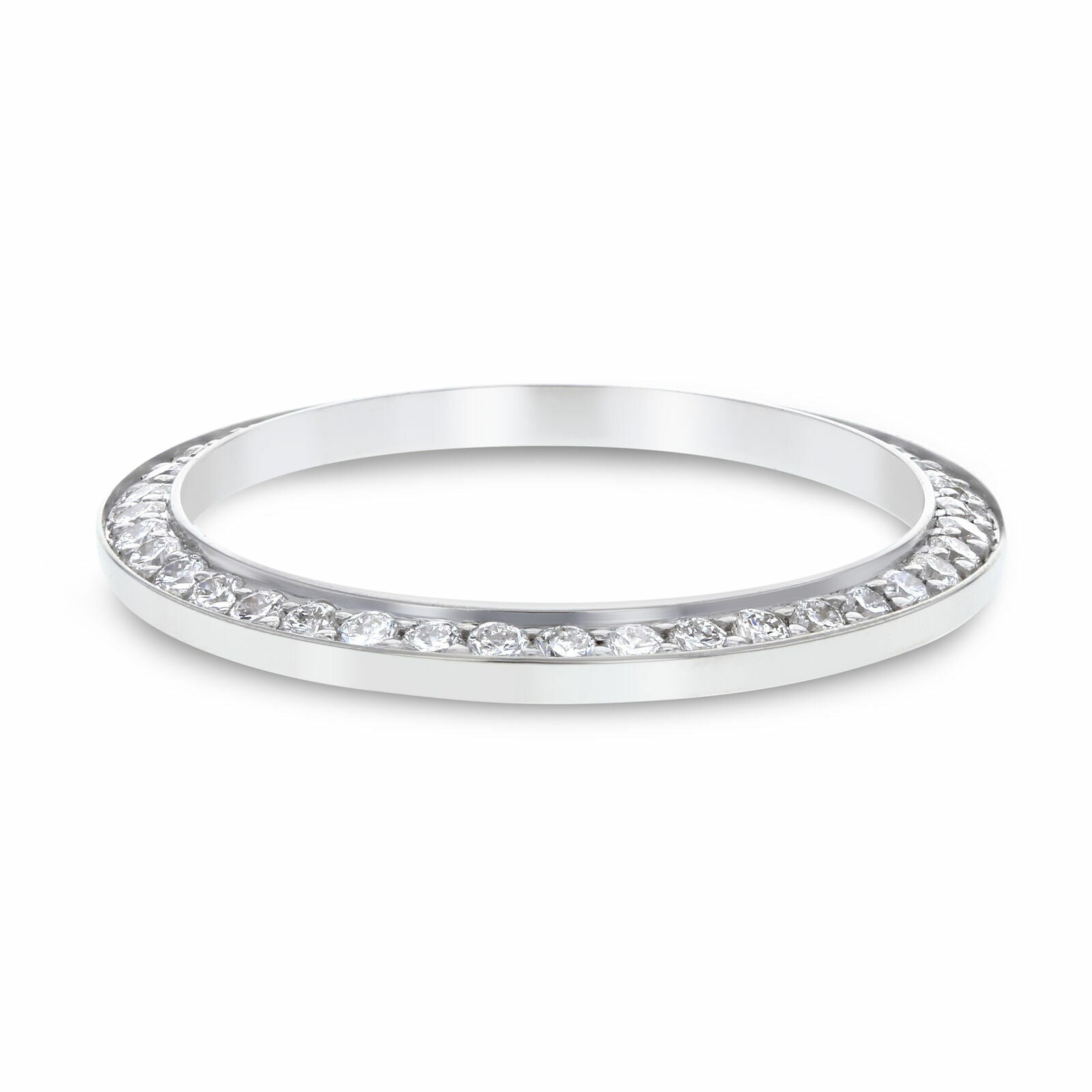 LADIES .85CT BEAD SET DIAMOND BEZEL FOR ROLEX 26MM DATEJUST, PRESIDENT WG