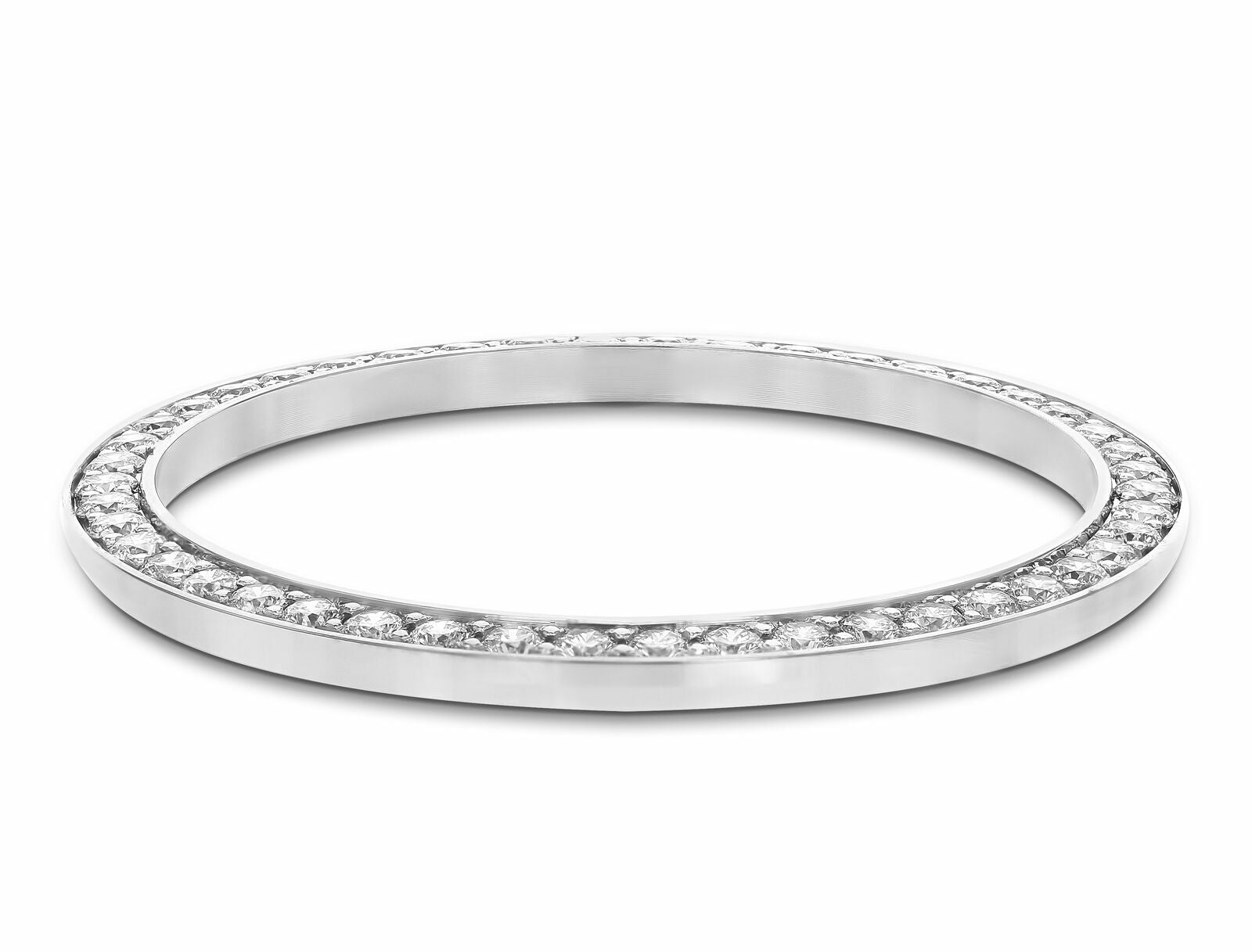 MENS 1.30CT BEAD SET DIAMOND BEZEL FOR ROLEX 36MM DATEJUST, PRESIDENT 18KW