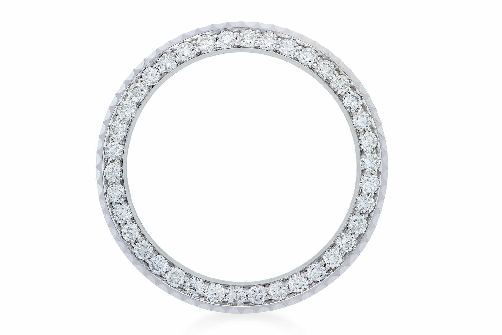 3CT BEAD SET DIAMOND BEZEL WITH RIDGES FOR ROLEX SUBMARINER NO DATE 14060