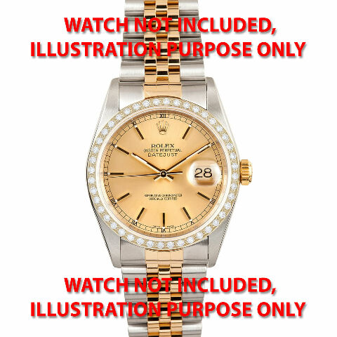 1CT BEAD SET DIAMOND BEZEL 10KY FOR ROLEX 36MM DATEJUST, PRESIDENT