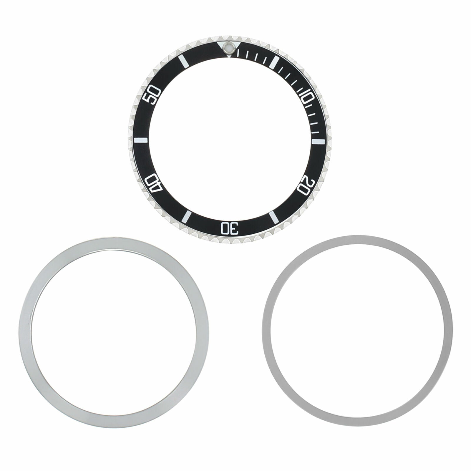 BEZEL, INSERT, RETAINER RING FOR ROLEX SUBMARINER 5513, 1680 STEEL BLACK