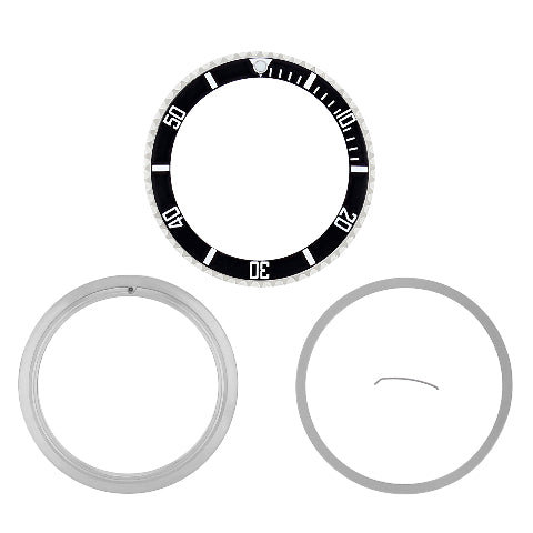 ROTATING BEZEL, INSERT, RETAINING FOR ROLEX SUBMARINER 16610, 16800 BLACK